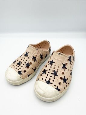 Native Shoes Kids Chameleon Pink Onyx Stars Slip On Jefferson Size 7